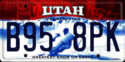 UT license plate B958PK