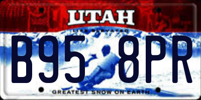 UT license plate B958PR