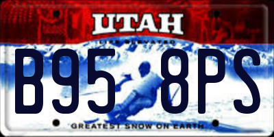 UT license plate B958PS