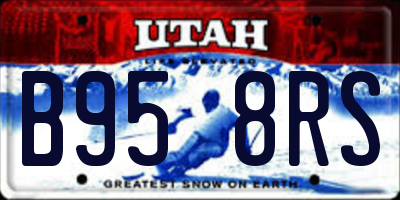 UT license plate B958RS