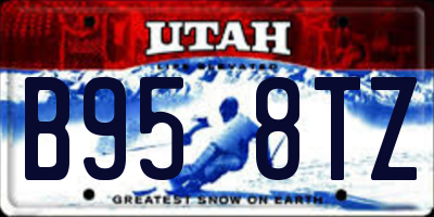 UT license plate B958TZ