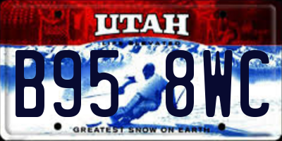 UT license plate B958WC
