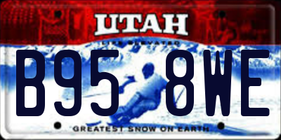 UT license plate B958WE