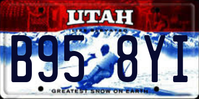 UT license plate B958YI