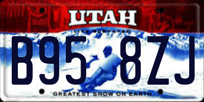 UT license plate B958ZJ