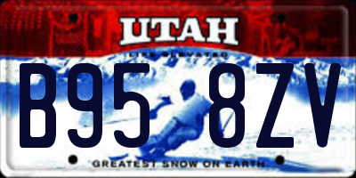 UT license plate B958ZV