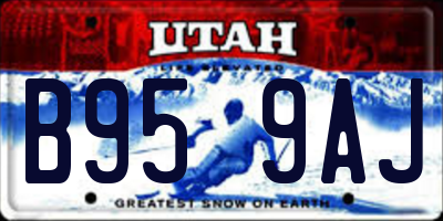 UT license plate B959AJ