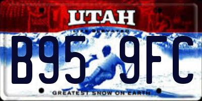 UT license plate B959FC