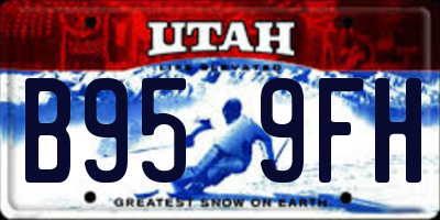 UT license plate B959FH