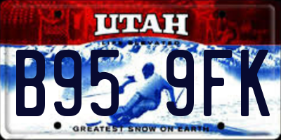 UT license plate B959FK