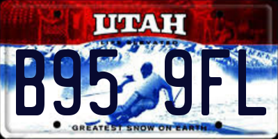 UT license plate B959FL