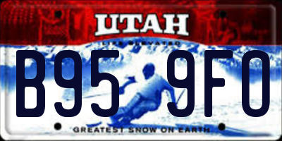 UT license plate B959FO