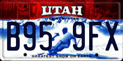UT license plate B959FX