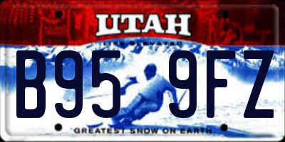 UT license plate B959FZ