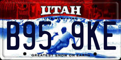 UT license plate B959KE