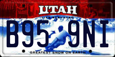 UT license plate B959NI