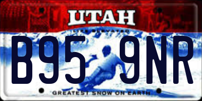 UT license plate B959NR