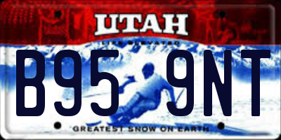 UT license plate B959NT