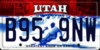UT license plate B959NW