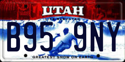 UT license plate B959NY