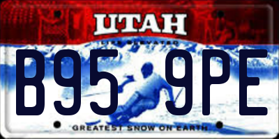 UT license plate B959PE