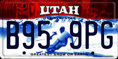 UT license plate B959PG
