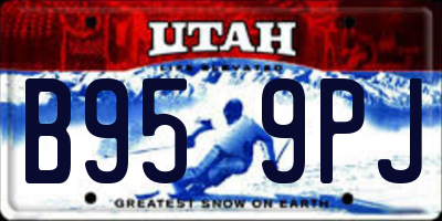 UT license plate B959PJ