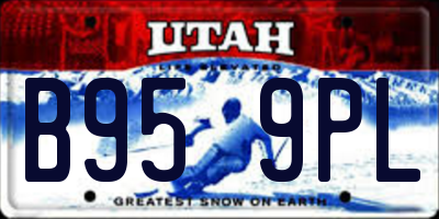 UT license plate B959PL