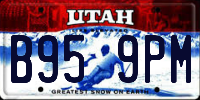 UT license plate B959PM