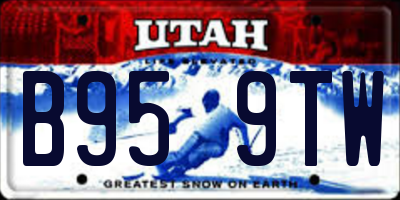 UT license plate B959TW