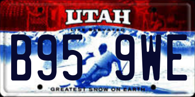 UT license plate B959WE