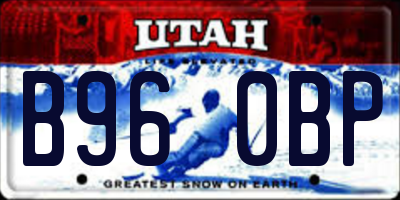 UT license plate B960BP