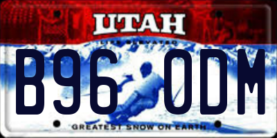 UT license plate B960DM