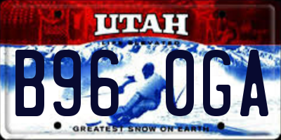 UT license plate B960GA