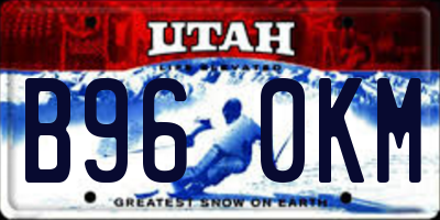 UT license plate B960KM