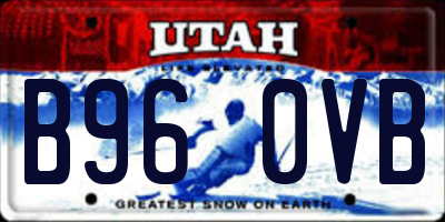 UT license plate B960VB