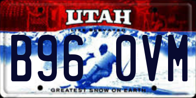 UT license plate B960VM
