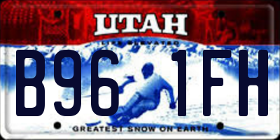 UT license plate B961FH
