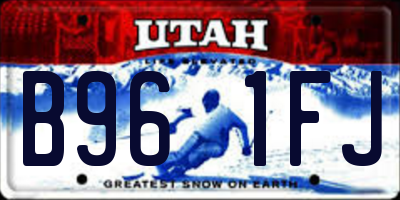 UT license plate B961FJ