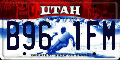 UT license plate B961FM