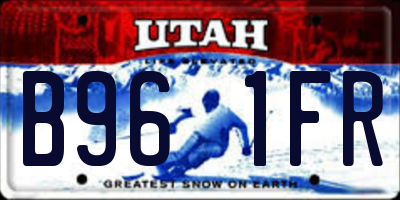 UT license plate B961FR