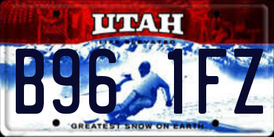 UT license plate B961FZ