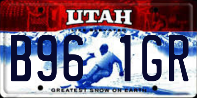 UT license plate B961GR