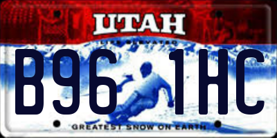 UT license plate B961HC