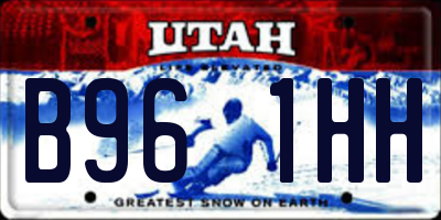 UT license plate B961HH