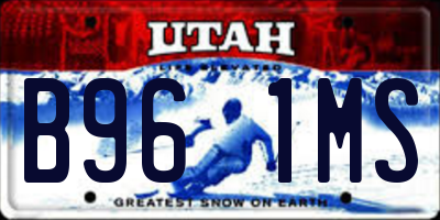 UT license plate B961MS