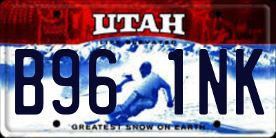 UT license plate B961NK