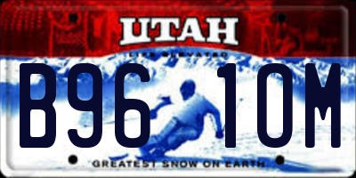 UT license plate B961OM