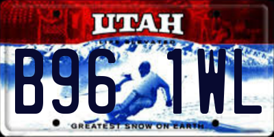 UT license plate B961WL