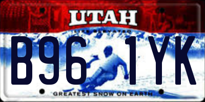 UT license plate B961YK